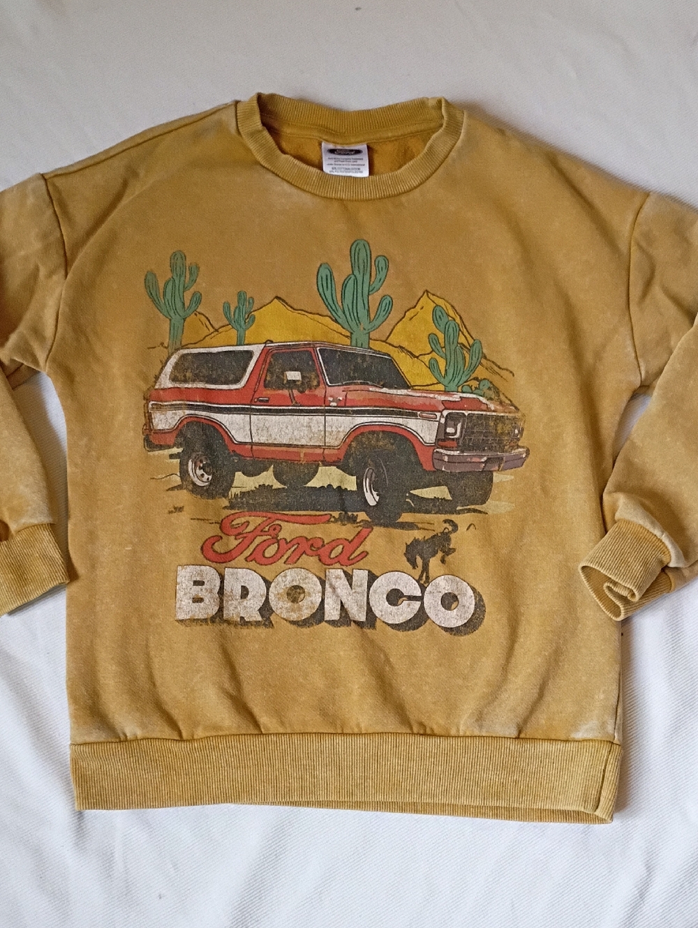 Ford Bronco Camel Colored Kids Sweatshirt